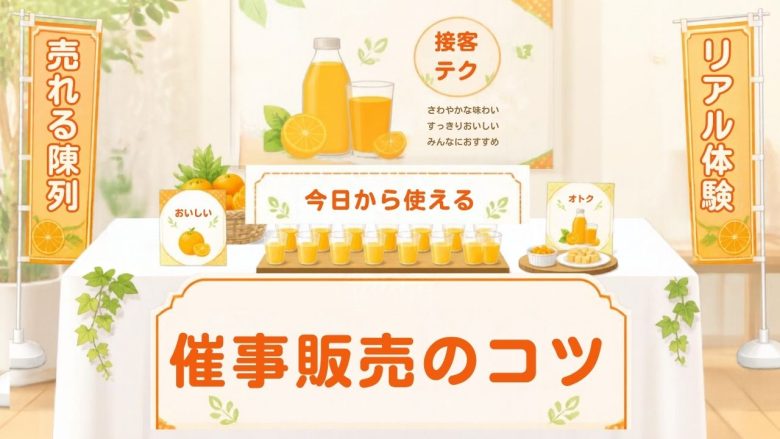 今日から使える催事販売のコツ！売れる陳列・レイアウトと現場の接客テク